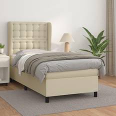 vidaXL cream, 100 Box Spring Bed