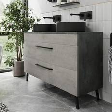 Black Vanity Units Vitusso Vitusso Idro Double Vanity Unit Lyon