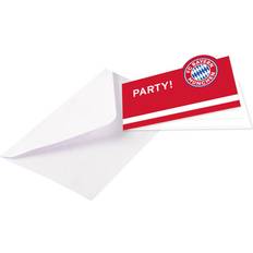 Rouge Cartes & Invitations Amscan 8 Invitations FC Bayern Munich