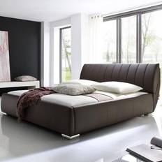 Ebern Designs Livetastic POLSTERBETT Braun Bettrahmen