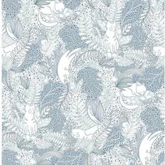 Nuwallpaper Botanical Blue Gato Garden Novelty Peel & Stick