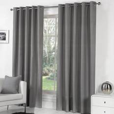 Grey Curtains Fusion Charcoal, 90 Inch Sorbonne 228.6x213.36cm
