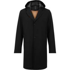 HUGO BOSS Jassen HUGO BOSS P-CAM-J-Hood Relaxed-Fit Coat - Black