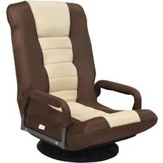 Gaming Chairs Costway 360-Degree Swivel Gaming Floor Chair Brown