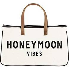 Creative Brands SB Design Studio 100-Percent Cotton Large Canvas Tote Bag, Honeymoon Vibes, L