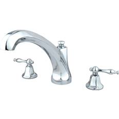 Kingston Brass Metropolitan Double Handle Deck Roman Polished Chrome