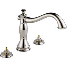 Tub & Shower Faucets Delta Cassidy Deck Mounted Roman Tub Filler Gray