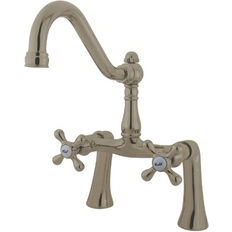 Kingston Brass KS3238AX Restoration 7-Inch Center Deck Mount Clawfoot Brushed Nickel