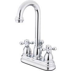 Kingston Brass KB3611AX 4 in Centerset Bathroom Faucet Polished Chro Polished Chrome