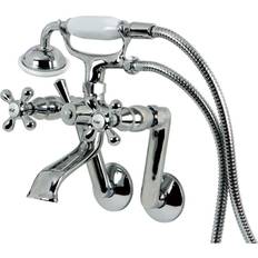 Kingston Brass KS269C Vintage Clawfoot Tub Faucet with Hand Shower Polished Chrome
