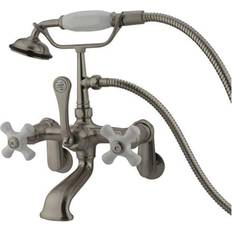 Kingston Brass Cc59T8 Clawfoot Tub Filler Hand Shower Brushed Nickel