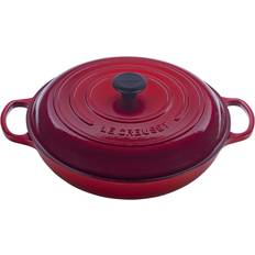 Red Shallow Casseroles Le Creuset Enameled Cast Iron Signature Braiser with lid