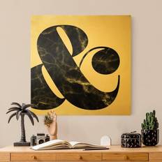 Leinwandbild Gold Ampersand Marmor