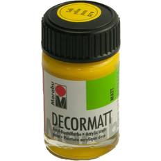 Giallo Pitture acriliche Marabu Decormatt Acryl 15 ml im Glas gelb, Basteln