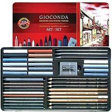 Red Graphite Pencils Koh-I-Noor Artist Medium Drawing Art Set