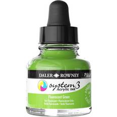 Green Acrylic Paints Daler Rowney Daler-Rowney System3 Ink 29.5ml Fluorescent Green