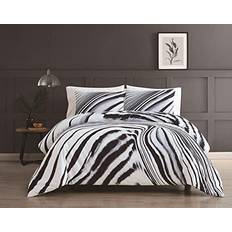 Vince Camuto Muse Luxurious 3 Duvet Cover Black, White