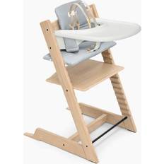 Stokke Tripp TrappÂ Natural Oak, Nordic Blue Cushion Tray