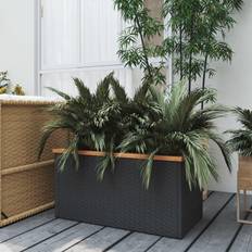 Krukke i polyrattan vidaXL Plantekasse 80x40x40 polyrattan sort Krukke
