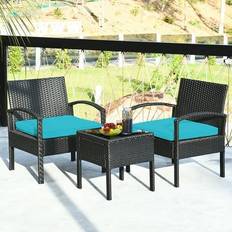 Costway Patio Furniture Costway 3PCS Outdoor Lounge Set