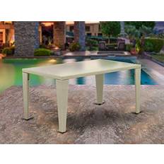 Yellow Outdoor Dining Tables East West Furniture GULTG03 Acacia Top