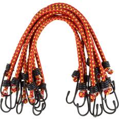 Anclajes al Suelo y Zapatas de Columna Stalwart Bungee Cords 10-Pack Rubber 18-Inch Cordage with Heavy-Duty Vinyl-Coated Hooks