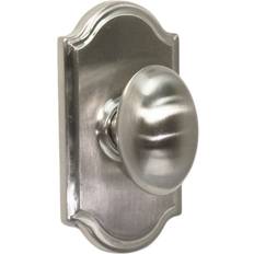 Julienne Privacy Door Knob Set with Premiere Rosette, Satin Nickel