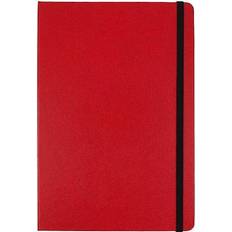 Office Supplies Jam Paper Hardcover Notebook with Elastic Band 6 x 8 1/2 Red