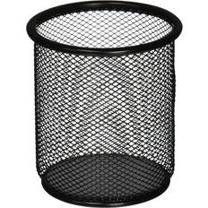 Lorell Steel Pencil Cup 3-1/2' x 3-7/8' Black Mesh 84149