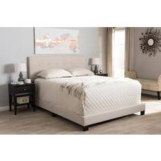 King Bed Frames Baxton Studio King Brookfield Modern Grid Tufting