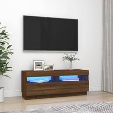 100" tv vidaXL Brown oak, 100 TV Bench