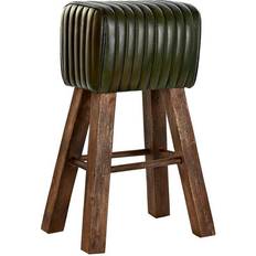 Lær Krakker Dkd Home Decor Wood Brown Seating Stool