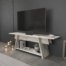 Marbles Benches Decorotika White Marble Effect TV Bench