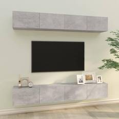 100" tv vidaXL Concrete grey, 100 TV Bench