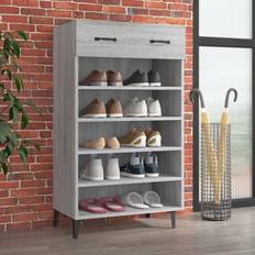 vidaXL Skoreol 60 x 35 x 105 cm Konstrueret Træ Grå Skostativ