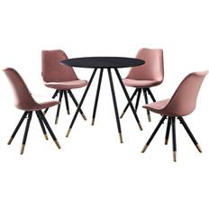 Black Dining Sets Life Interiors Life Interiors Sofia Dorchester Dining Set 5pcs