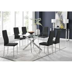 Silver Dining Sets Furniturebox Leonardo 150cm Modern Dining Set