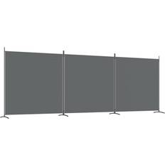 vidaXL 3-Panels 525 x 180 cm Stof Antracitgrå Rumdeler 300x180cm