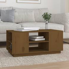 Brown Coffee Tables vidaXL Honey brown Solid Wood Pine Coffee Table