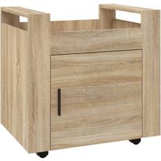 Wielen Schrijftafels vidaXL Bureaukastje 60 x 45 x 60 cm Bewerkt Hout Sonama Eikenkleurig