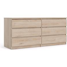 Furniture To Go Black Furniture Furniture To Go Naia Wide 6 3+3 Chest of Drawer