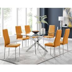 Silver Dining Sets Furniturebox Leonardo 150cm Modern Dining Set