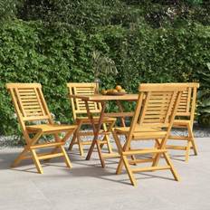 Teak Garden Chairs vidaXL Folding Garden Chairs 4