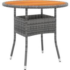 vidaXL Akaciaträ och Konstrotting Ø80 x 75 cm Grå