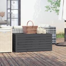 vidaXL Havekasse 101 x 50.5 x 46.5 cm Massivt Fyrretræ Grå