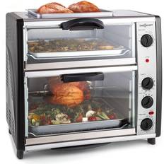 Backöfen OneConcept All-You-Can-Eat Doppel-Backofen Grillplatte Transparent, Schwarz