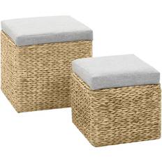 vidaXL Ottoman-Set 2 Fußhocker