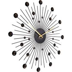 Karlsson Negro Relojes de pared Karlsson Redondo Metal Sunburst 50 cm Reloj de pared