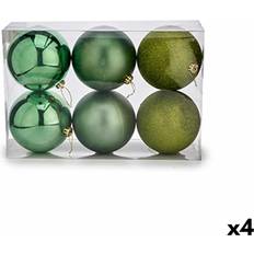 Green Christmas Tree Ornaments Set of 4 Green Balls 15 x 16 x 15 cm Christmas Tree Ornament