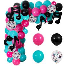 Foil Balloons Tic toc balloon arch kit jogams 127 pack tic toc balloons set with music note